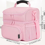 FlowFly Double Layer Cooler Insulated Lunch Bag Adult Lunch Box Large Tote Bag - Image 3
