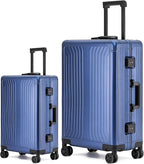 Metal all aluminum carry-on suitcase 20 "hard face, TSA lock and rotating wheel by XZSP+AISU