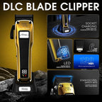DSP Professional Barber Clipper Cordless, Hair Clipper for Men, Powerful Clipper, BLDC Motor & DLC Coated Detachable Blade with Charging Base