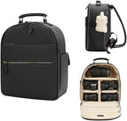Small Camera Backpack, Classic PU Leather by Divvia