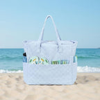 LEDAOU Large Beach Tote Bag Women Waterproof Sandproof Zipper Beach Tote Bag - Image 8