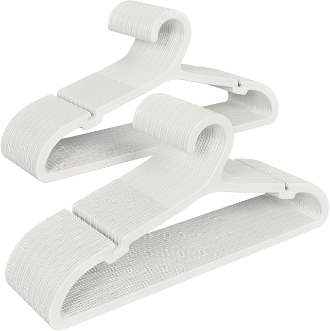 50 Pack Clothes Hangers, Non Slip Plastic Coat Hangers, Space Saving Hangers by Liveinacomfortablehome