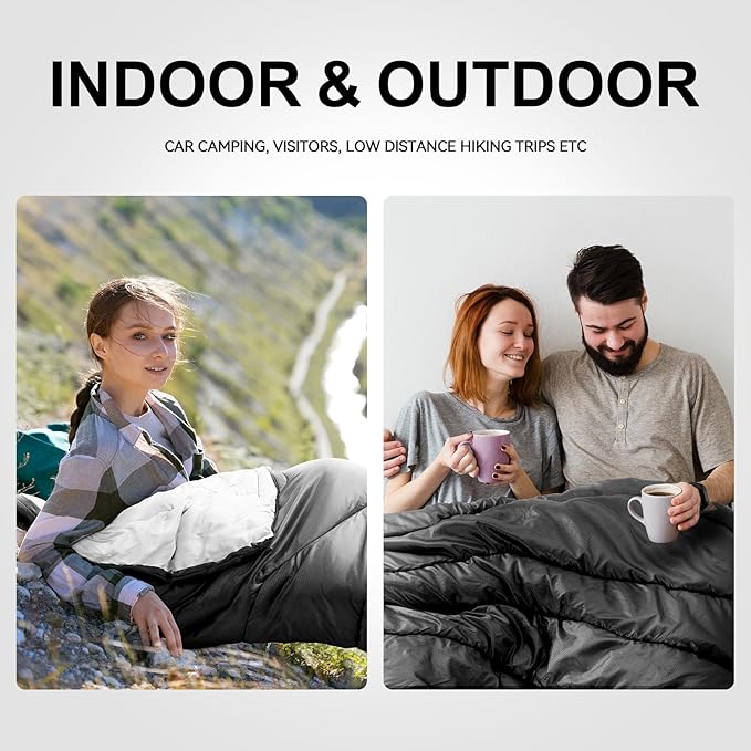 Sleeping Bags for Adults Cold Weather, Waterproof, Lightweight Camping Sleeping - Image 9