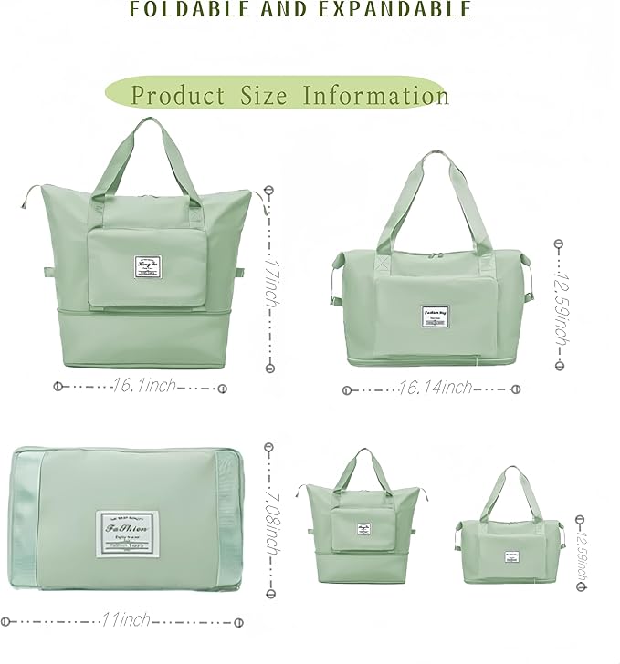 Large Capacity Foldable Travel Bag, Expandable lightweight Carry on Bag - Image 2