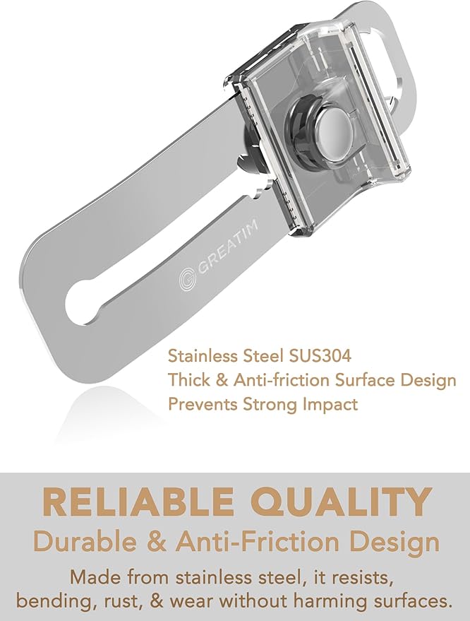 Greatim Portable Door Lock for Travel Hotel Safety, Stainless Steel Security - Image 3