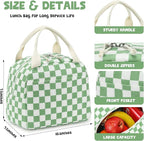 Bluboon Lunch Bag for Women Men Cute Corduroy Lunch Tote Bags Reusable - Image 3