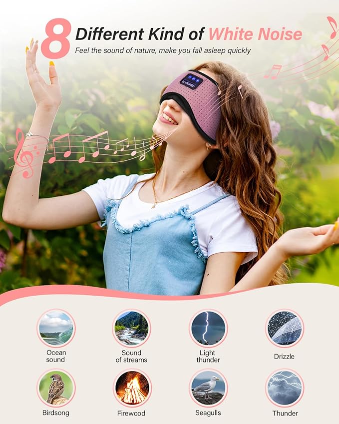 LC-dolida Sleep Headphones, Sleep Mask - Image 3