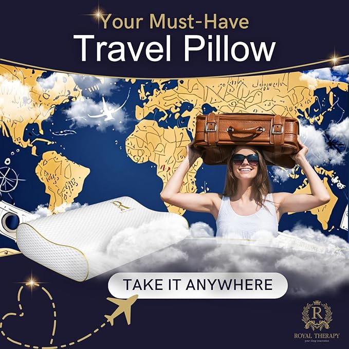 Royal Therapy Travel Memory Foam Pillow, Cervical - Image 3