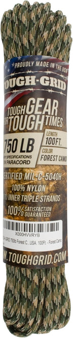 TOUGH-GRID 750 Paracord Rope Nylon Parachute Cord, Made in USA Survival Kit - Image 3