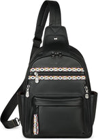 FADEON Large Sling Bag for Women, Leather Crossbody Purse Designer Anti Theft - Image 9