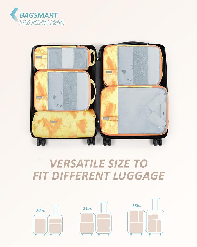 BAGSMART 6 Set Compression Packing Cubes - Image 4