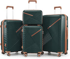 Campfun Luggage Sets 4 Piece, Expandable Carry On Luggage Set Hardshell PP by Campfun