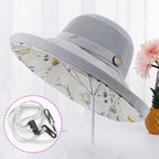 Women Wide Brim Sun Hats Metal Wired Edge Summer UV Protection Beach Fishing Hat - Image 3