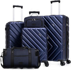 Luggage Sets 5 Piece, Suitcases by Eeeza