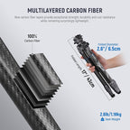 NEEWER LITETRIP LT32 62" Travel Tripod Carbon Fiber - Image 3