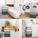 HomeHacks 2 Pack Large Laundry Baskets, Waterproof, Freestanding Laundry Hampers - Image 6