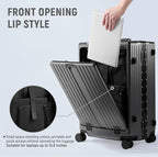 UrbanExplorer 24 Inch Check-In Aluminum Frame Luggage, ABS+PC Hard Shell - Image 3
