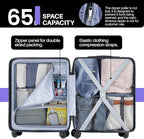 AnyZip Suitcase Hardside PC ABS Lightweight USB Luggage - Image 5