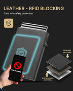 typecase Mens Wallet Card Holder: Pop Up Aluminum Case, Carbon Fiber Leather - Image 4