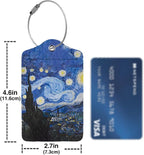 Abstract Starry Night 2 Pcs Luggage Tags, Privacy Cover ID Label - Image 4