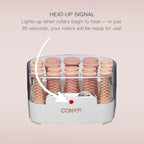 Conair Double Ceramic Hot Rollers for Long,Medium,and All Hair - HairCurler, HairRoller Clips Included - 1/2 inch,3/4 inch,and 1-inch Rollers,(Pack of 4)