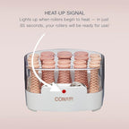 Conair Double Ceramic Hot Rollers for Long, Medium, and All Hair - Hair Curler - Hair Roller Clips Included - 1/2 inch, 3/4 inch, and 1 inch Rollers