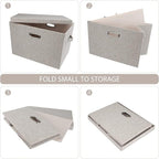 Large 17" 36 Quart Collapsible Stackable Storage Bins - Image 5
