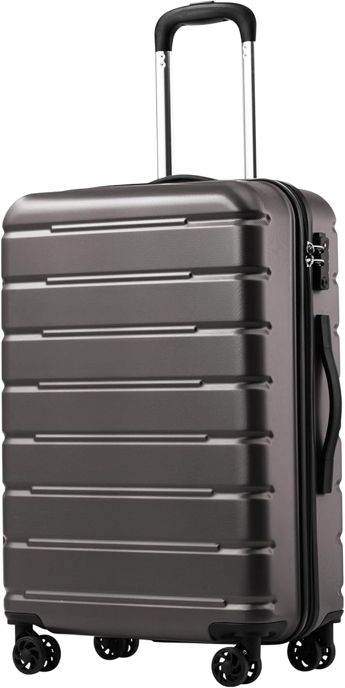 Coolife Luggage Suitcase Carry-on Spinner TSA Lock USB Port Expandable by COOLIFE