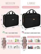Black Toiletry Bag, Makeup Organizer, Travel Bag - Image 6