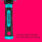 Conair Grip & Style Round Brush, Nylon Bristle Hair Brush for Blowout Styling, Ideal for Coarse, Curly, Wavy Hair, Teal
