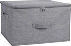 ANMINY Storage Bins with Zipper Lids 36 Qt Lidded Fabric Storage Boxes Baskets by ANMINY