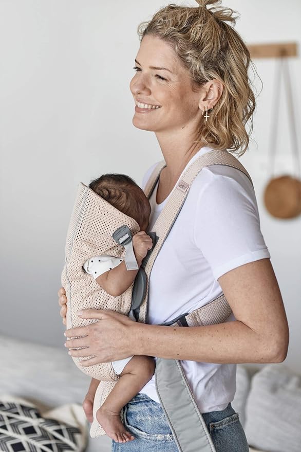BabyBjörn Baby Carrier Mini, 3D mesh, Pearly Pink - Image 5