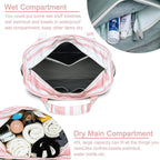 LEDAOU Beach Bag Waterproof Sandproof Women Tote Bag Pool Bag - Image 2