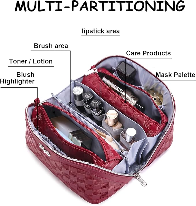 Travel Makeup Bag Organizer Cosmetic Bag: 3 Pcs Set Make up Bags - Image 6