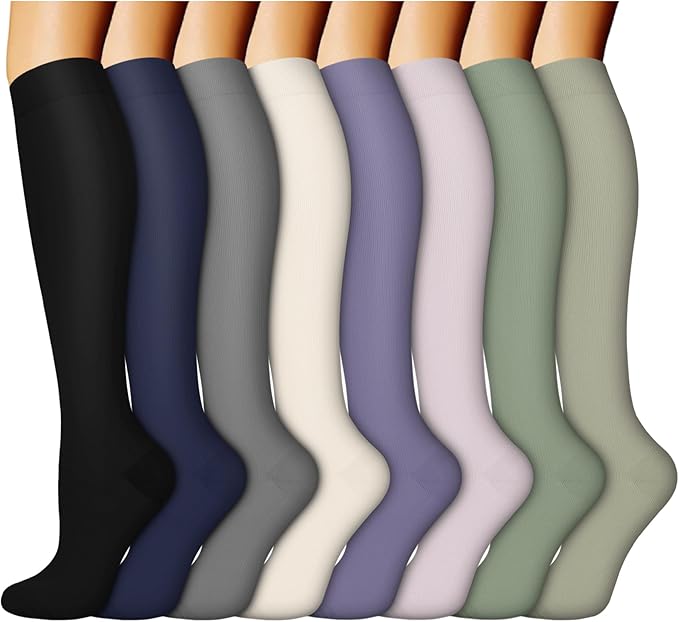 ACTINPUT 8 Pairs Compression Socks by ACTINPUT