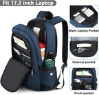 AMBOR 15.6-17.3 Inch Laptop Backpack, Anti Theft Business Travel Backpack - Image 3