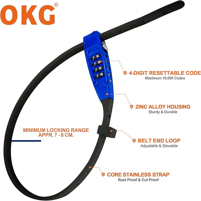 OKG 4-Digit Combination Zip Tie Lock - Image 3