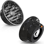 Universal Hair Diffuser for Blow Dryer - Fits All 1.4-2.4 inch Dryers, Professional Ionic Diffuser Attachment for Curly/Wavy Hair, Reduces Frizz & Enhance Curls, Lightweight, Travel-Friendly (Black)