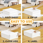 SpaceAid 12 Pack Bed Sheet Organizers and Storage, Foldable Sheet Organizer - Image 3