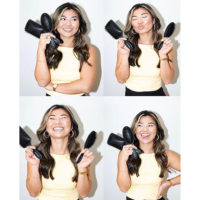 Jose Eber: Professional Series - Paddle Brush - 100% Natural Boar Hair W/Nylon Bristle, Reduces Breakage, Ideal for All Hairtypes, Salon Styling Tool