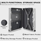 AnyZip Luggage Sets 2 Piece Aluminum Frame Carry On and Checked Suitcase PC ABS - Image 6