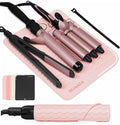 Oversize Large Silicone Heat Resistant Mat, 13.19" x 10.24" Professional Heat Mat for Curling Iron, Portable Vanity Decor Makeup Mat with Velcro Cover for Travel Vanity Salon (Pink)