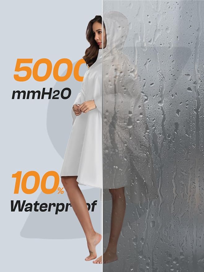 SaphiRose Unisex Rain Poncho Raincoat Hooded - Image 2