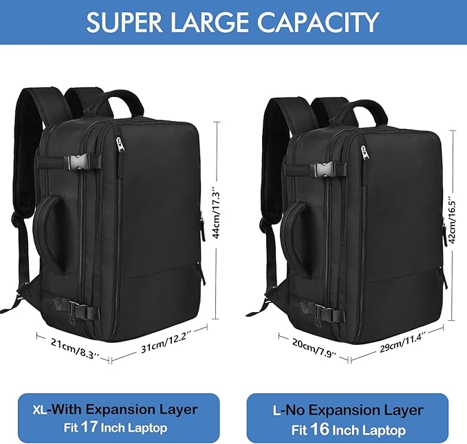 Beraliy Travel Backpack for Men Women, Carry On Backpack, 16 Inch Laptop - Image 8