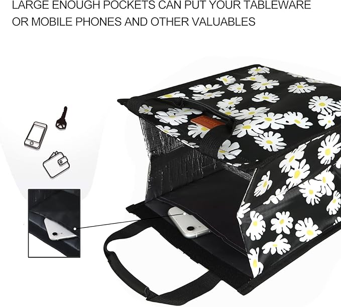 Lunch Bags for Women Insulated Reusable Lunch Tote - Image 6