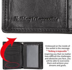 Holder for AirTag Men's Wallet Genuine Leather Purse RFID Blocking Bifold - Image 6
