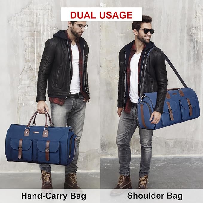Modoker Garment Convertible Weekender Bag, Carry on Canvas Garment Duffle Bag - Image 9