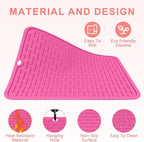 Oversize Silicone Heat Resistant Mat for Curling Irons, Flat Irons, Hair Straighteners and Hot Hair Styling Tools, Portable Hot Tools Cover Pad for Travel Vanity Salon(14.2" x 11.0")