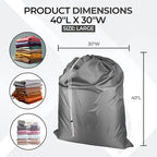 Laundry Bag with Locking Closure Drawstring – Extra Large Heavy Duty 100% Nylon - Image 2