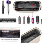 Hair Tools Travel Bag for Shark Flexstyle Dyson, Quilted Case Organizer Bag, Gift for Women Hair Accessories Storage Bag, Travel Hairdryer Portable Bag for Women, Beige